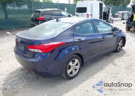 2013 Hyundai Elantra Gls z USA, uszkodzony, nr VIN 5NPDH4AE7DH411626